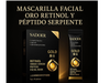 Máscarilla facial de oro,retinol y peptido se serpiente