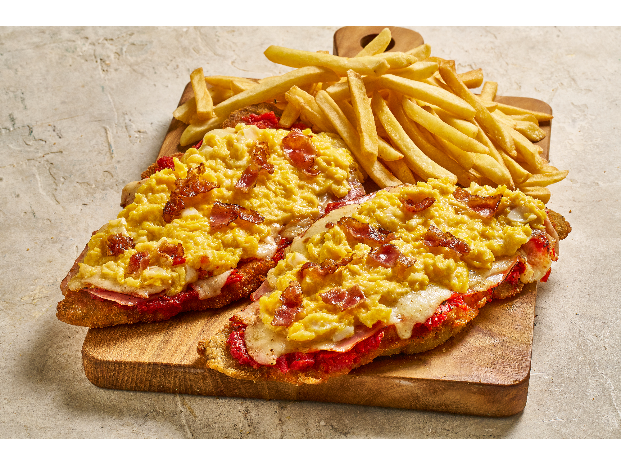 Milanesa BACON + Papas Fritas