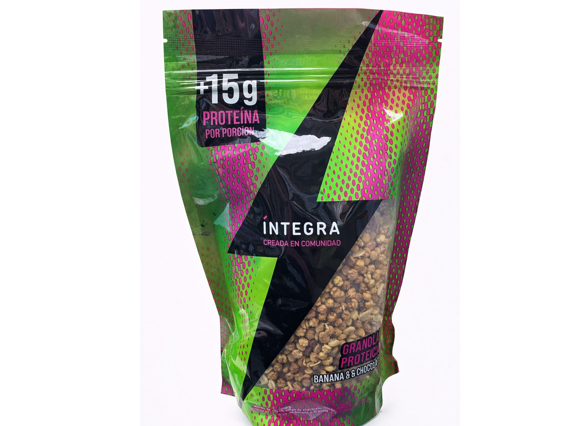 Granola  15 gr de proteina banana & chocolate  integra 250 gr