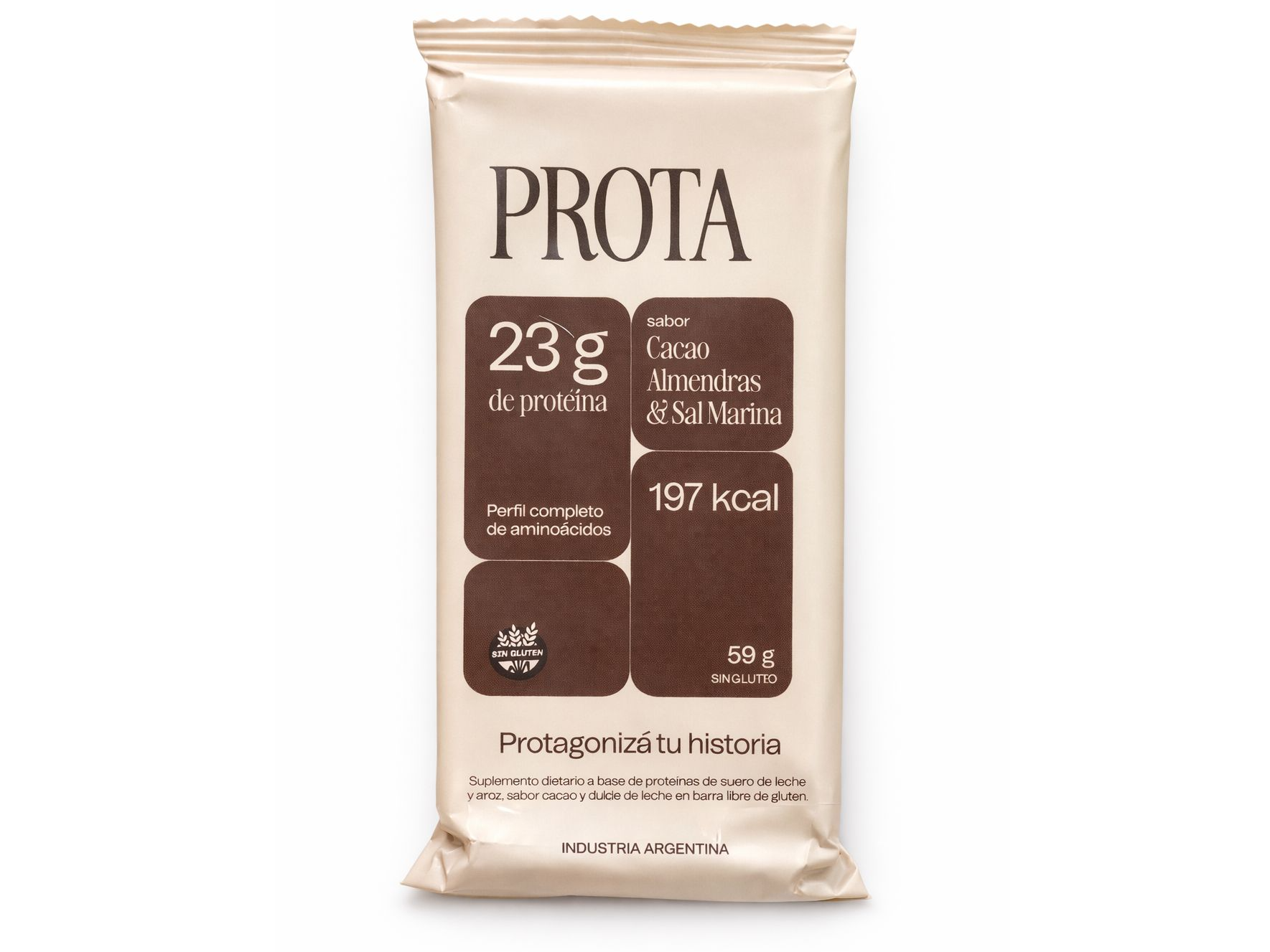 Barra con 23 gr de proteina Prota 59 gr