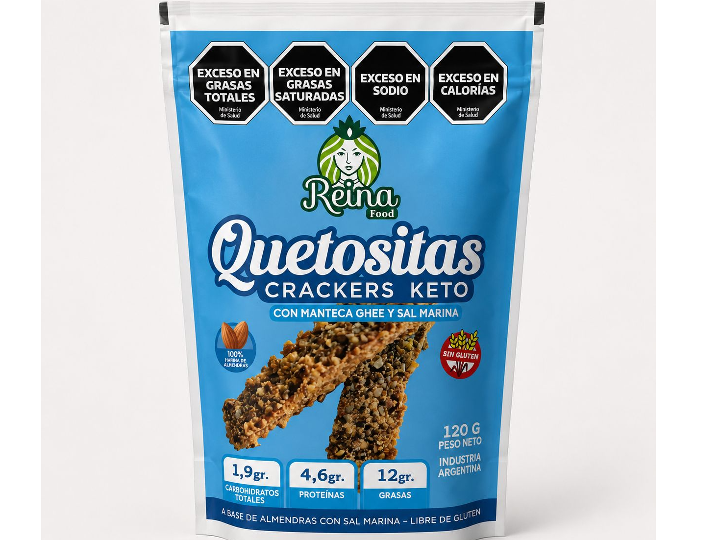 Quetositas crackers keto Reina food