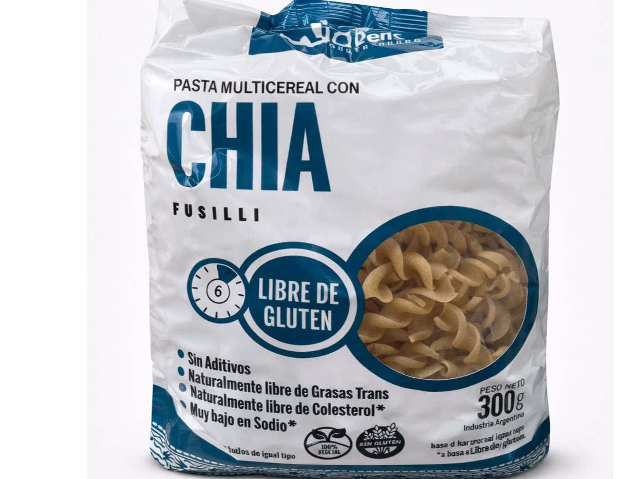 Pasta multicereal con chia sin gluten  Wakas 300 gr