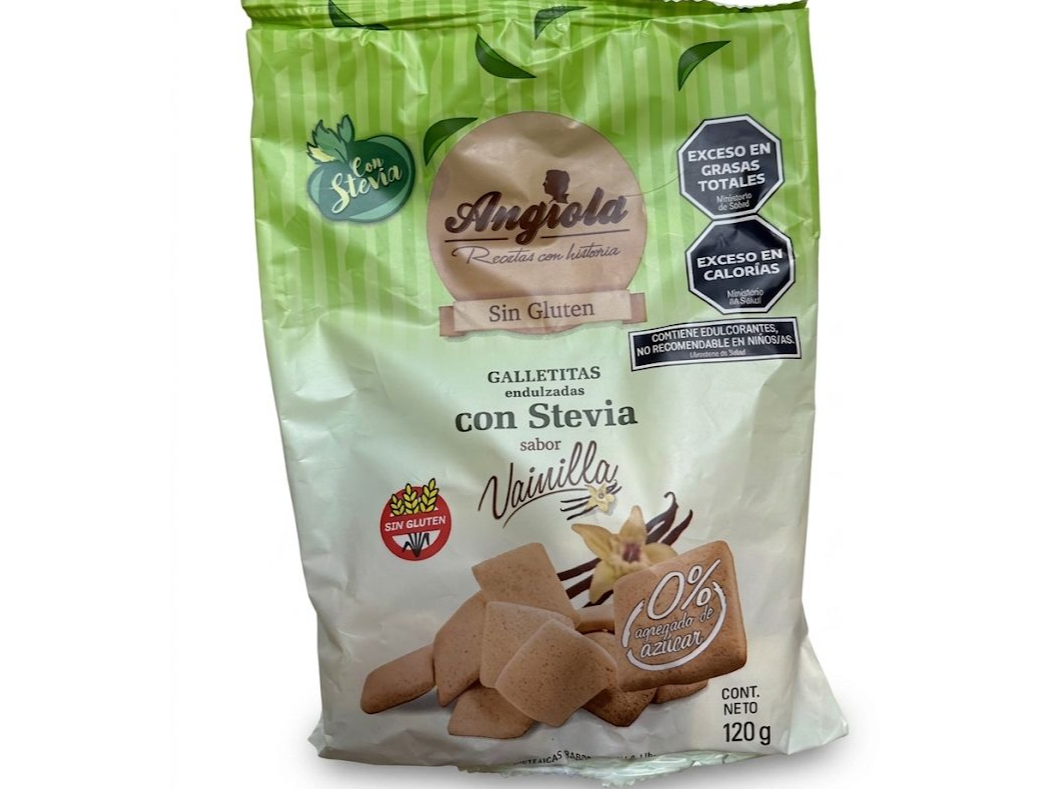 Galletitas con stevia sabor Vainilla angiola 120 gr
