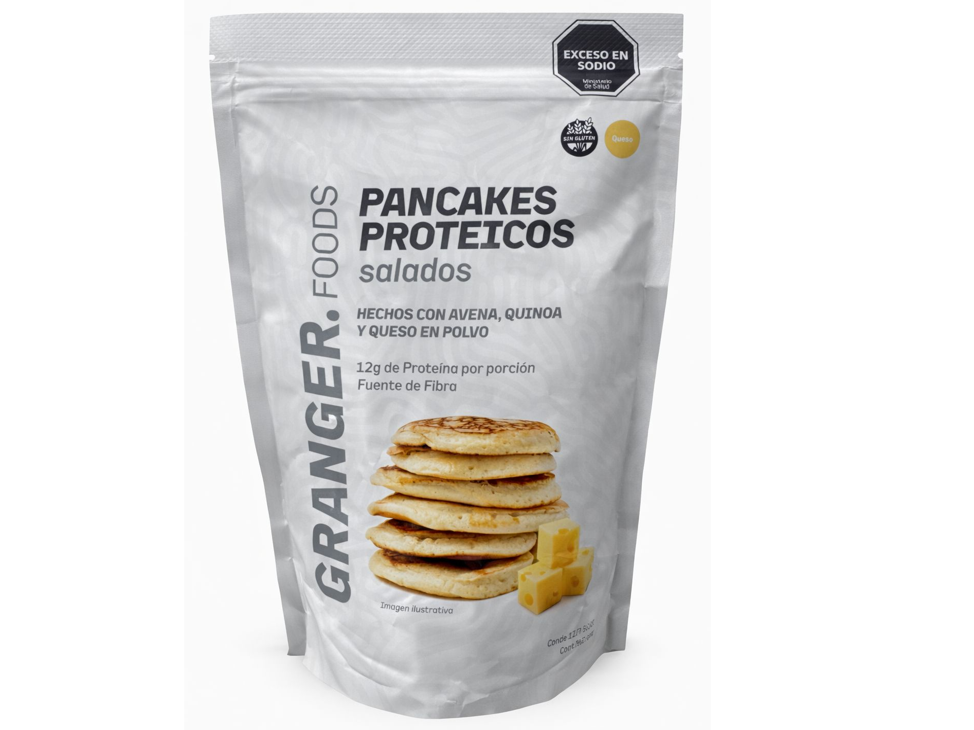 Pancakes Salados Proteicos sabor queso sin gluten Granger
