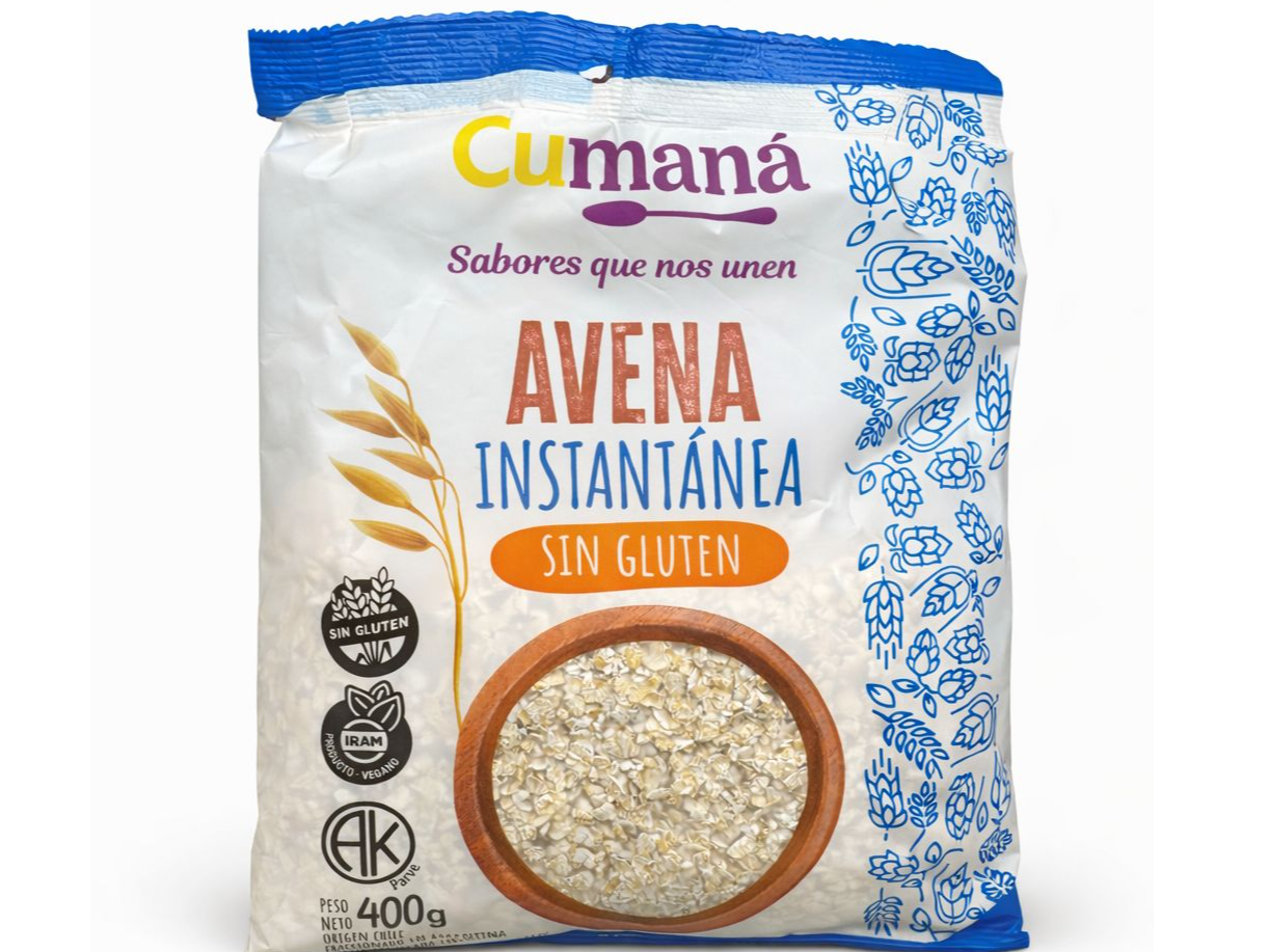 Avena instantanea sin gluten Cumana  400 gr