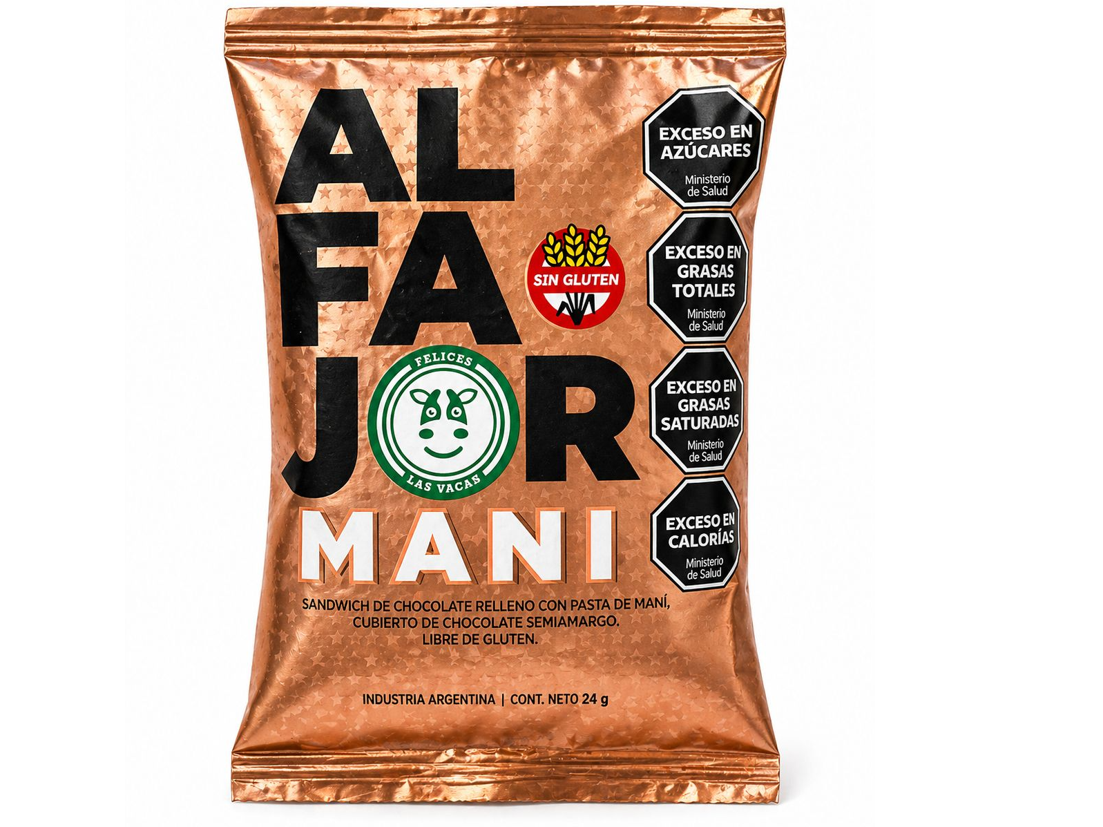 Alfajor relleno de pasta de mani vegano felices las vacas