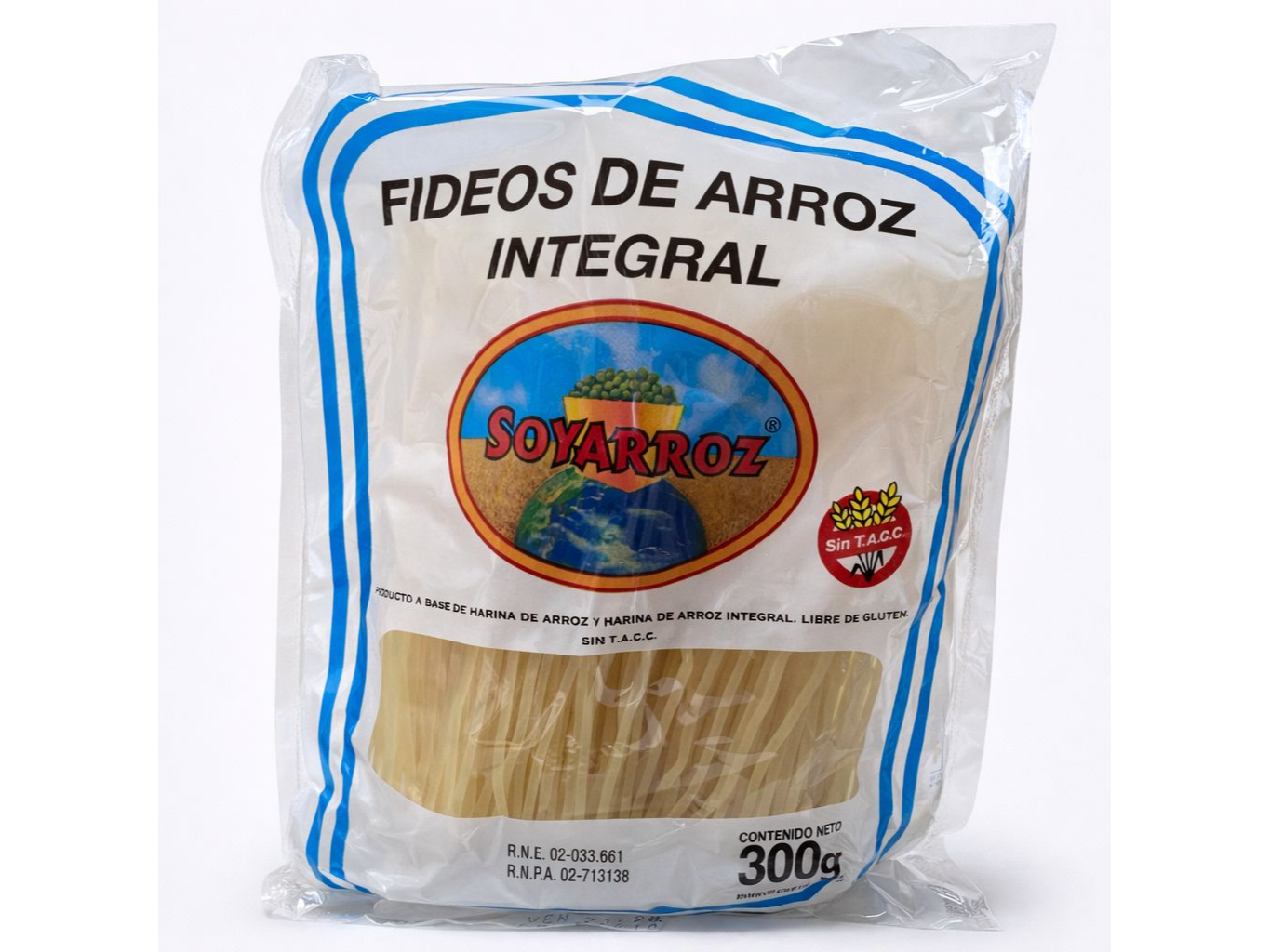 Fideos de arroz integral sin gluten  Soy arroz 300 gr