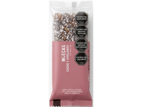 Barra de cereal con cacao y avellanas Muecas 45 gr