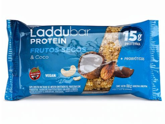 Barra con proteina Frutos Secos y Coco Laddubar 60 gr