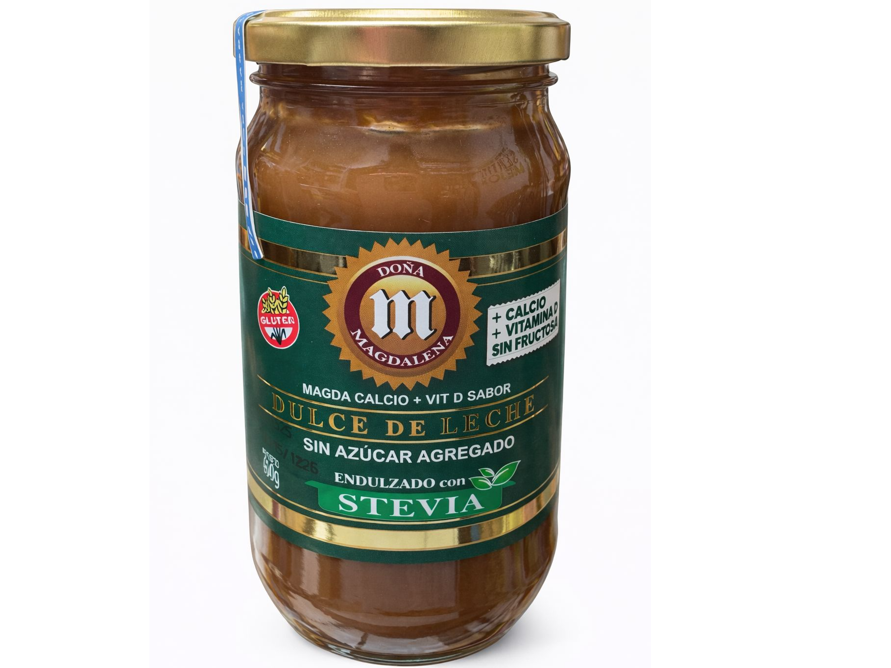 Dulce de leche sin fructuosa, endulzado con stevia  doña magdalena 400 gr