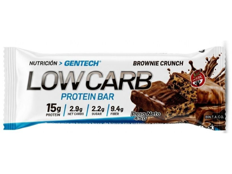Barra con proteina sabor Brownie Gentech 45 gr