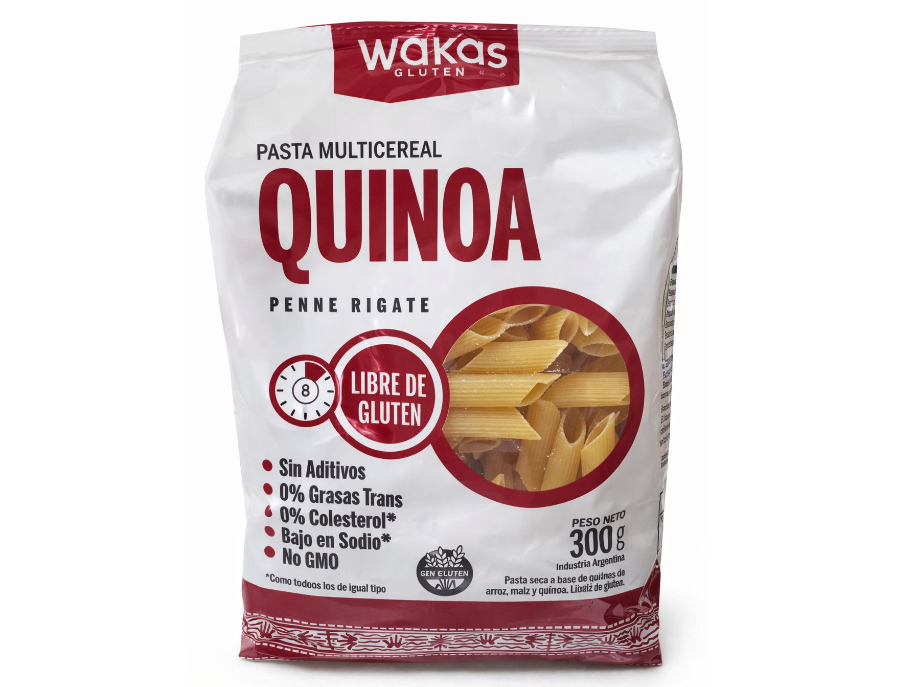 Pasta multicereal con Quinoa sin gluten  Wakas  300 gr