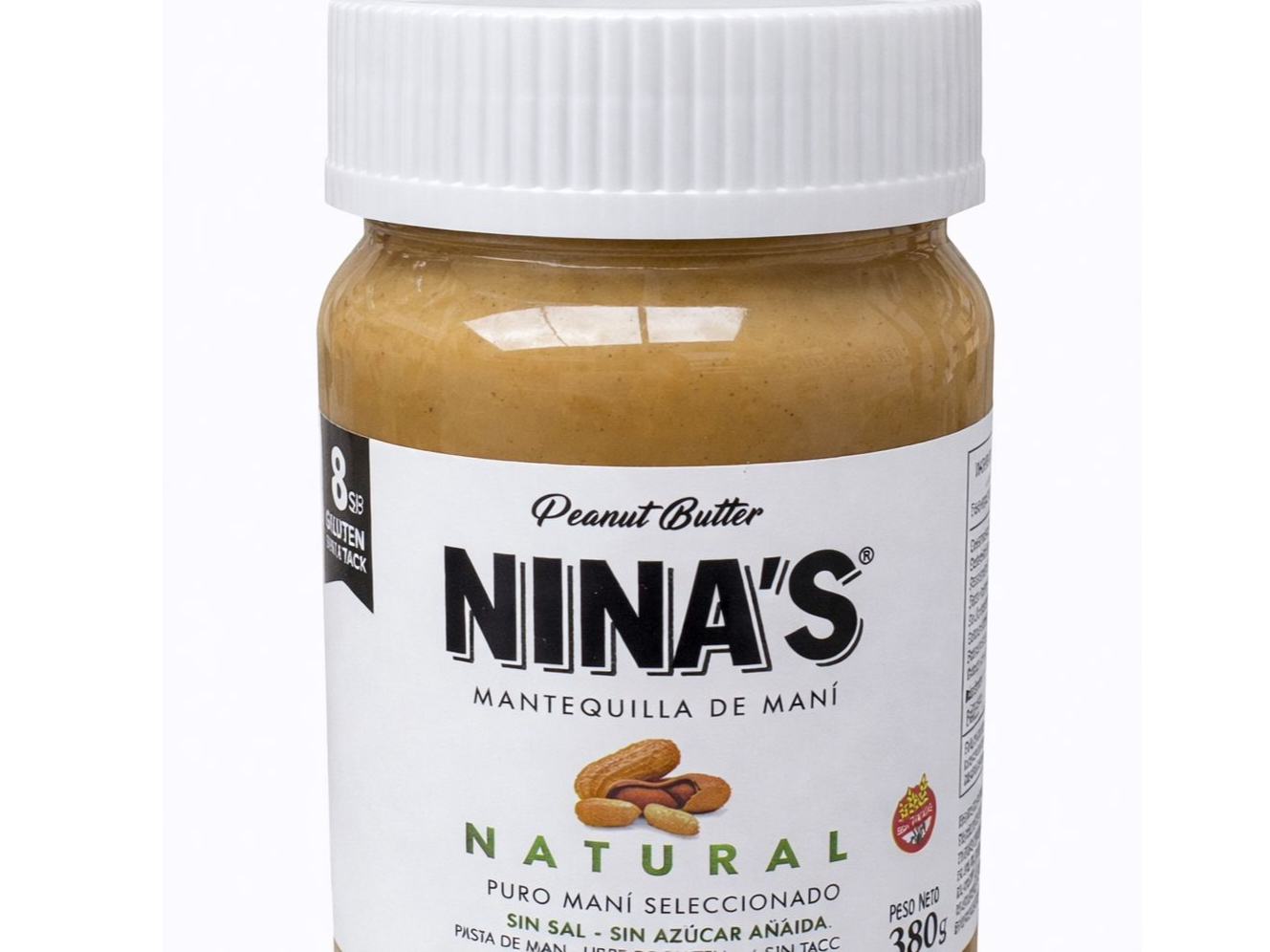 Mantequilla de mani natural sin gluten ninas   380 gr