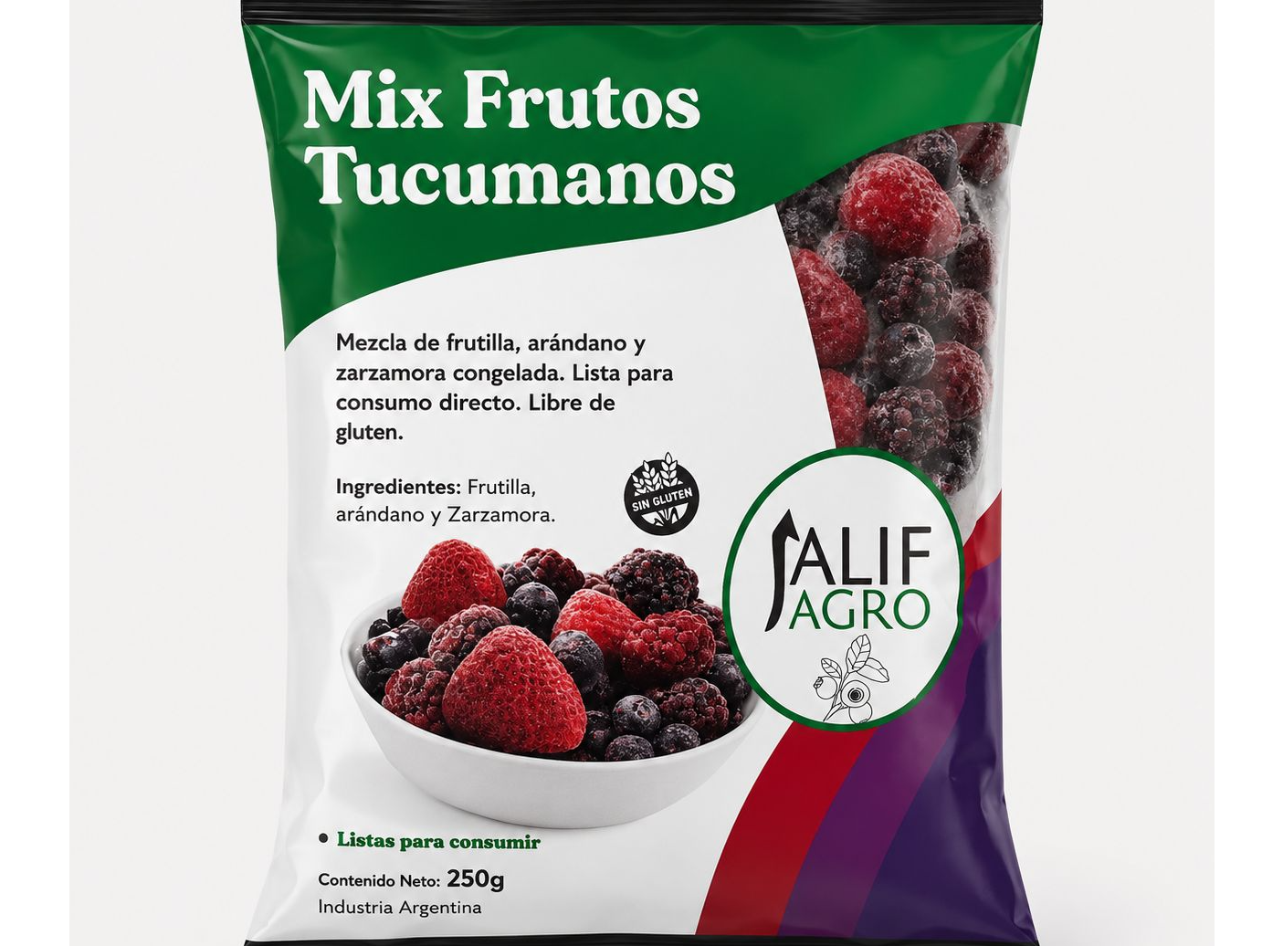Mix de frutos rojos congelados 250gr  Alif