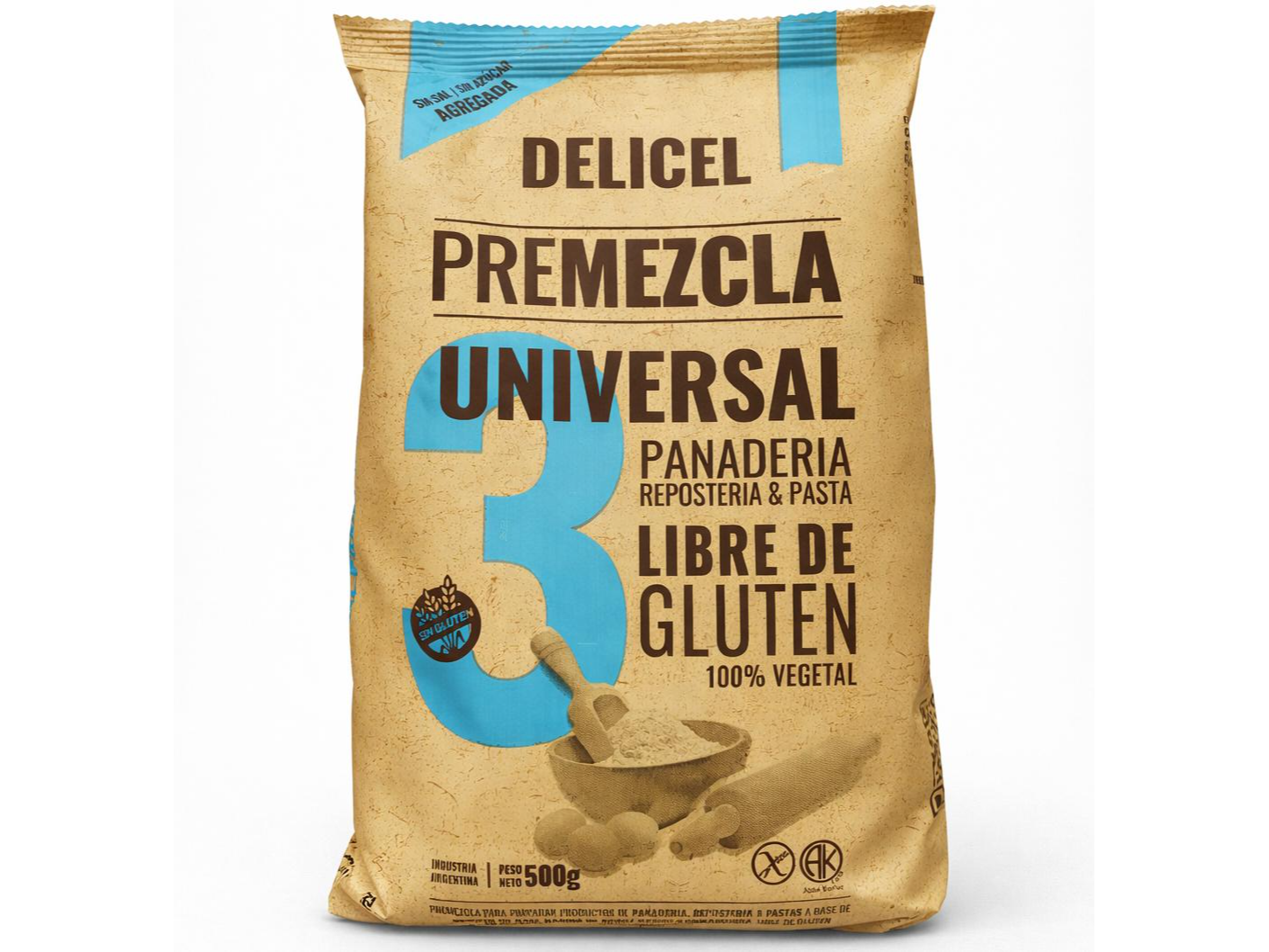 Premezcla Universal sin gluten Delicel 500 gr