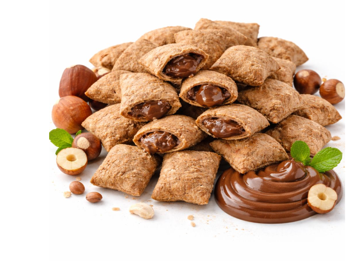 Almohaditas rellenas de avellana  250 gr