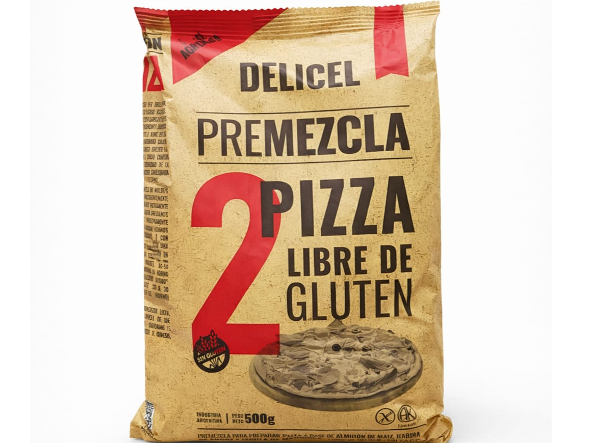 Premezcla de Pizza sin gluten Delicel  500 gr