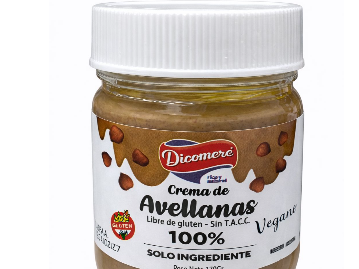 Crema de avellanas sin gluten, vegano dicomere  170 gr