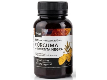 Curcuma + Pimienta Negra Natier 50 caps