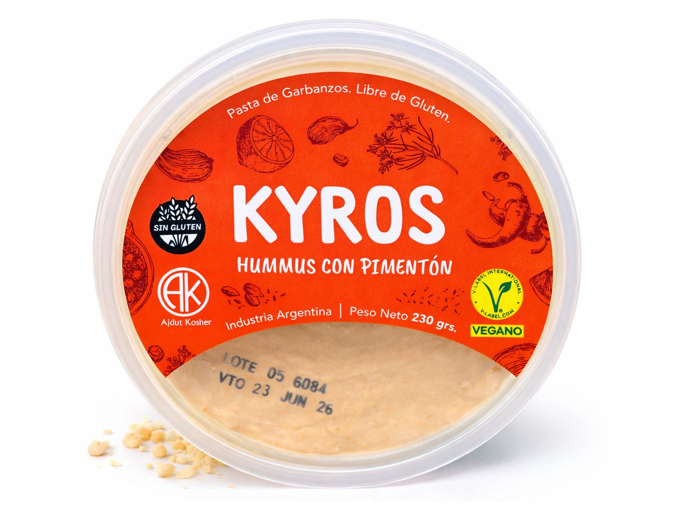 Hummus de pimenton Kyros  230 gr