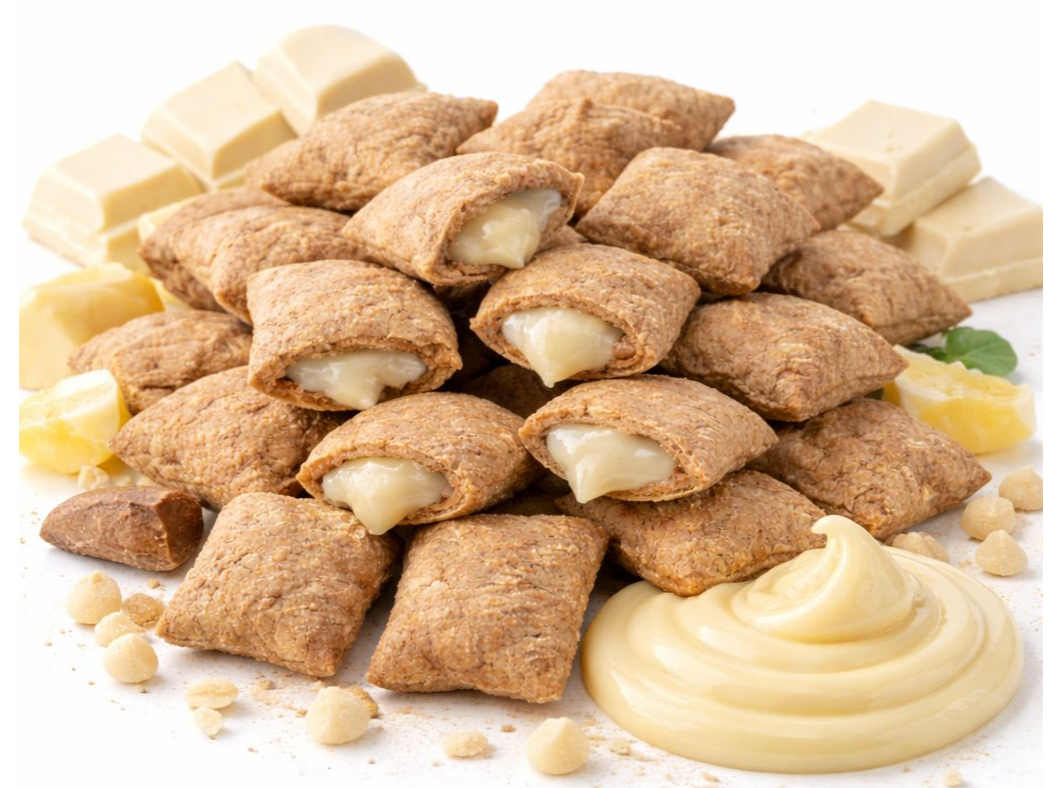 Almohaditas rellenas de chocolate blanco  250 gr