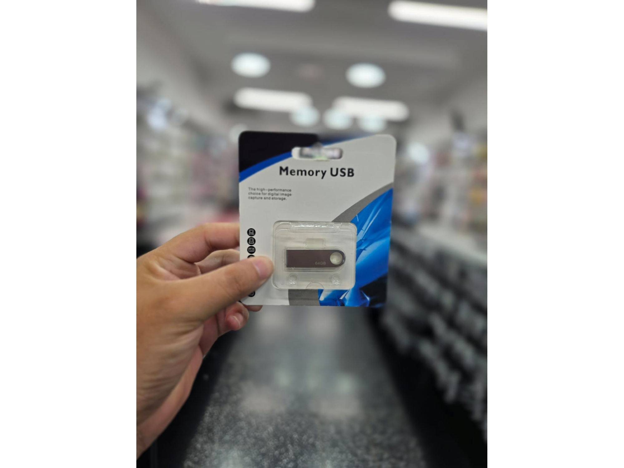 PENDRIVE 64 GB - SIN MARCA - PACK AZUL