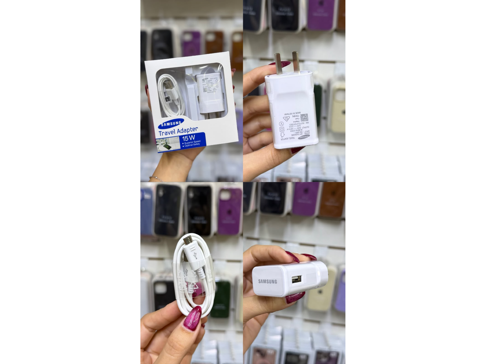 CARGADOR SAMSUNG 15W / BASE + CABLE V8
