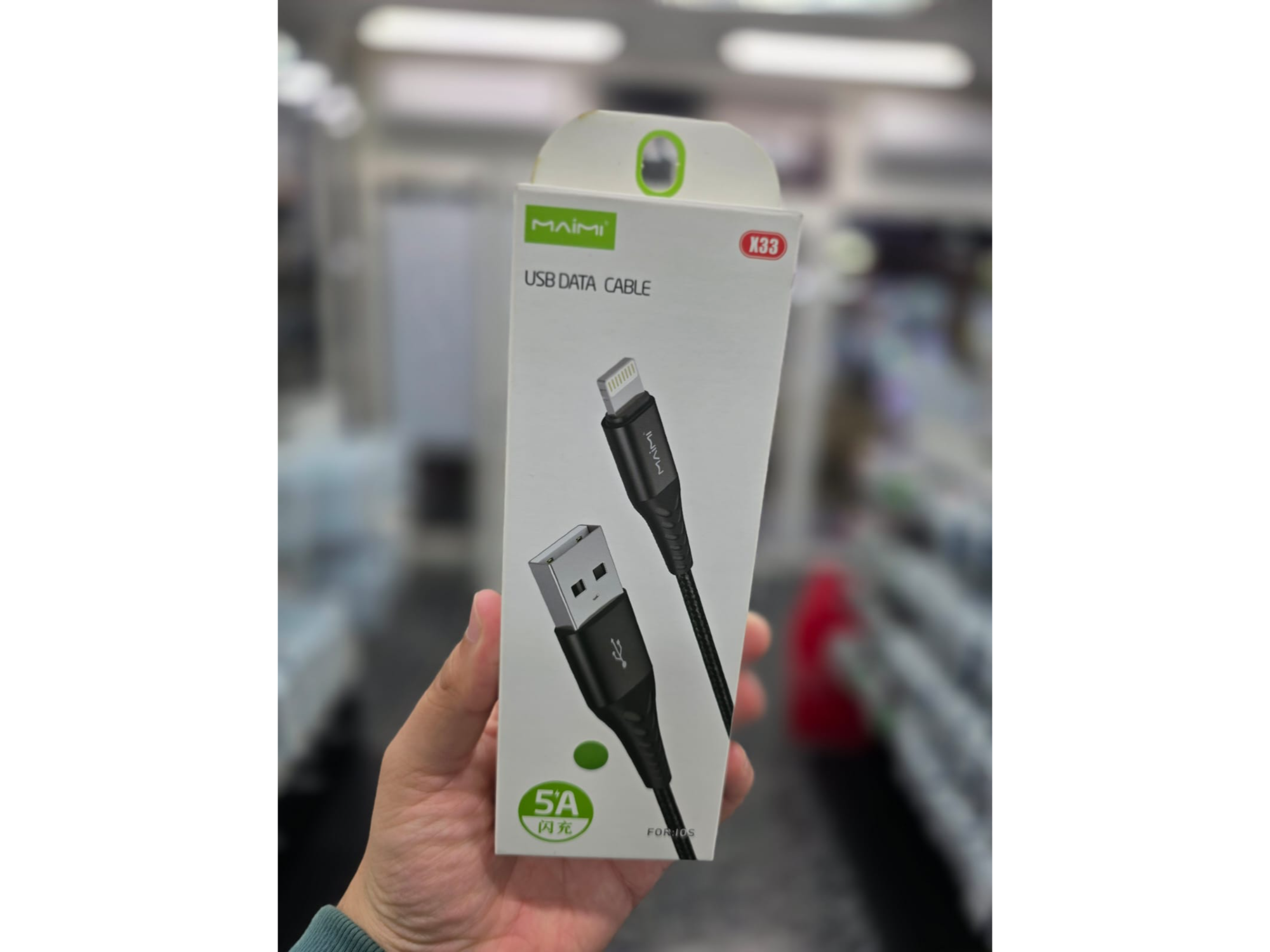 CABLE USB MAIMI 5AM IPHONE X33