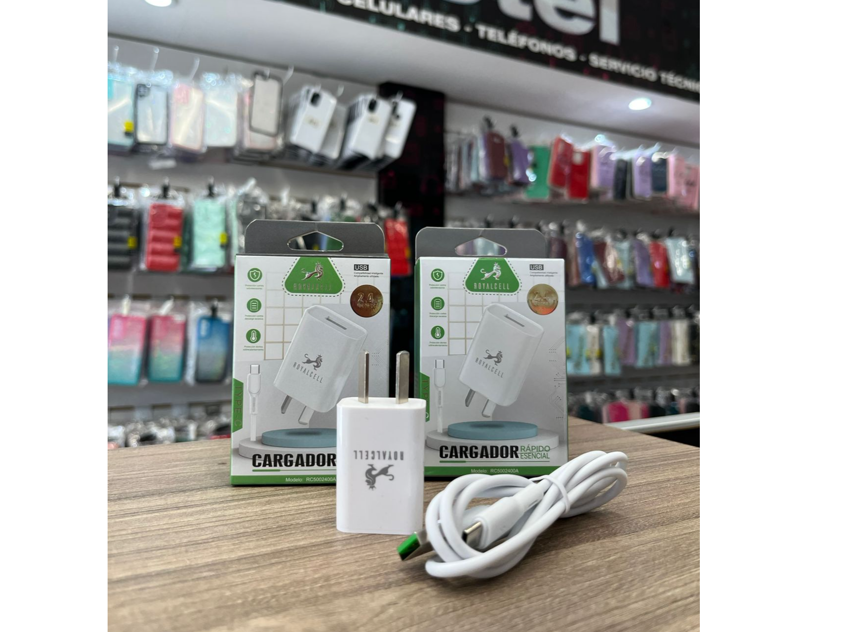 CARGADOR ROYAL CELL 2,4 AMP TIPO C