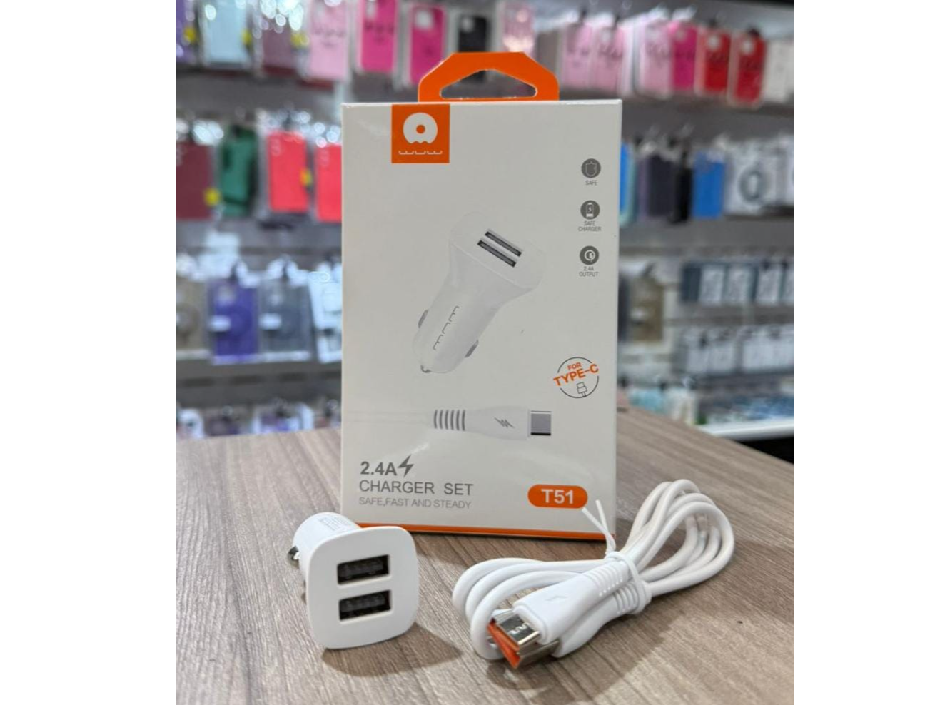 CARGADOR AUTO WUW | T51 | LIGHTNING