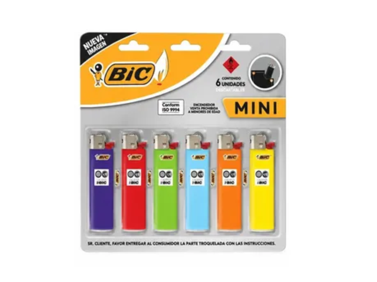 ENCENDEDOR   MINI  BIC  X6U  $1.040  C/U