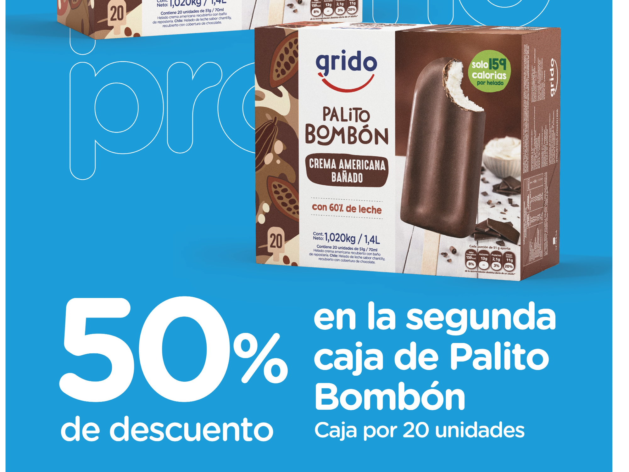 2DA CAJA PALITO BOMBON 50% OFF