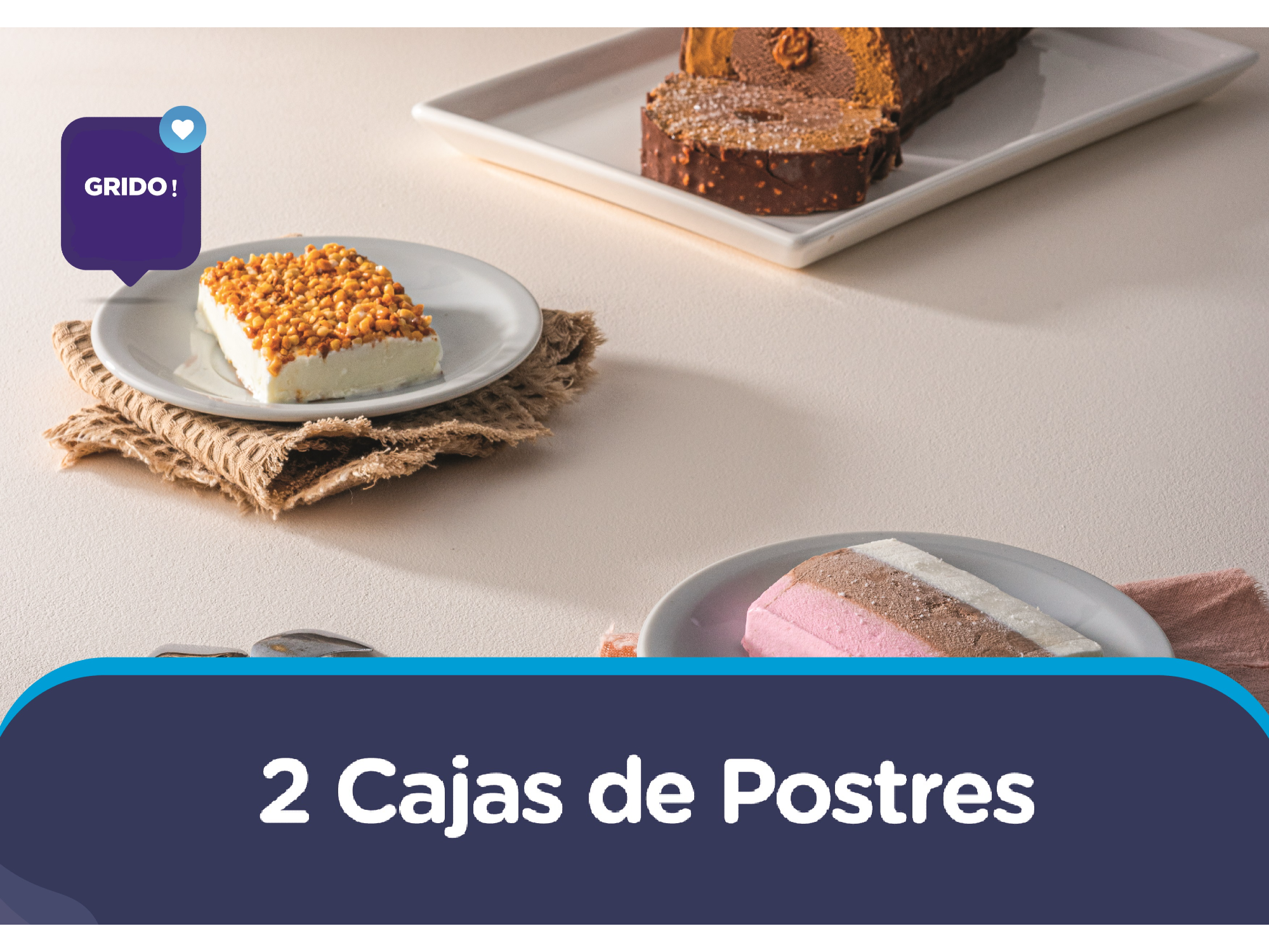 2 CAJAS de POSTRES
