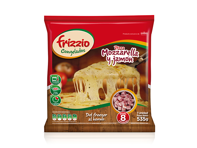 Pizza Mozzarella y Jamon