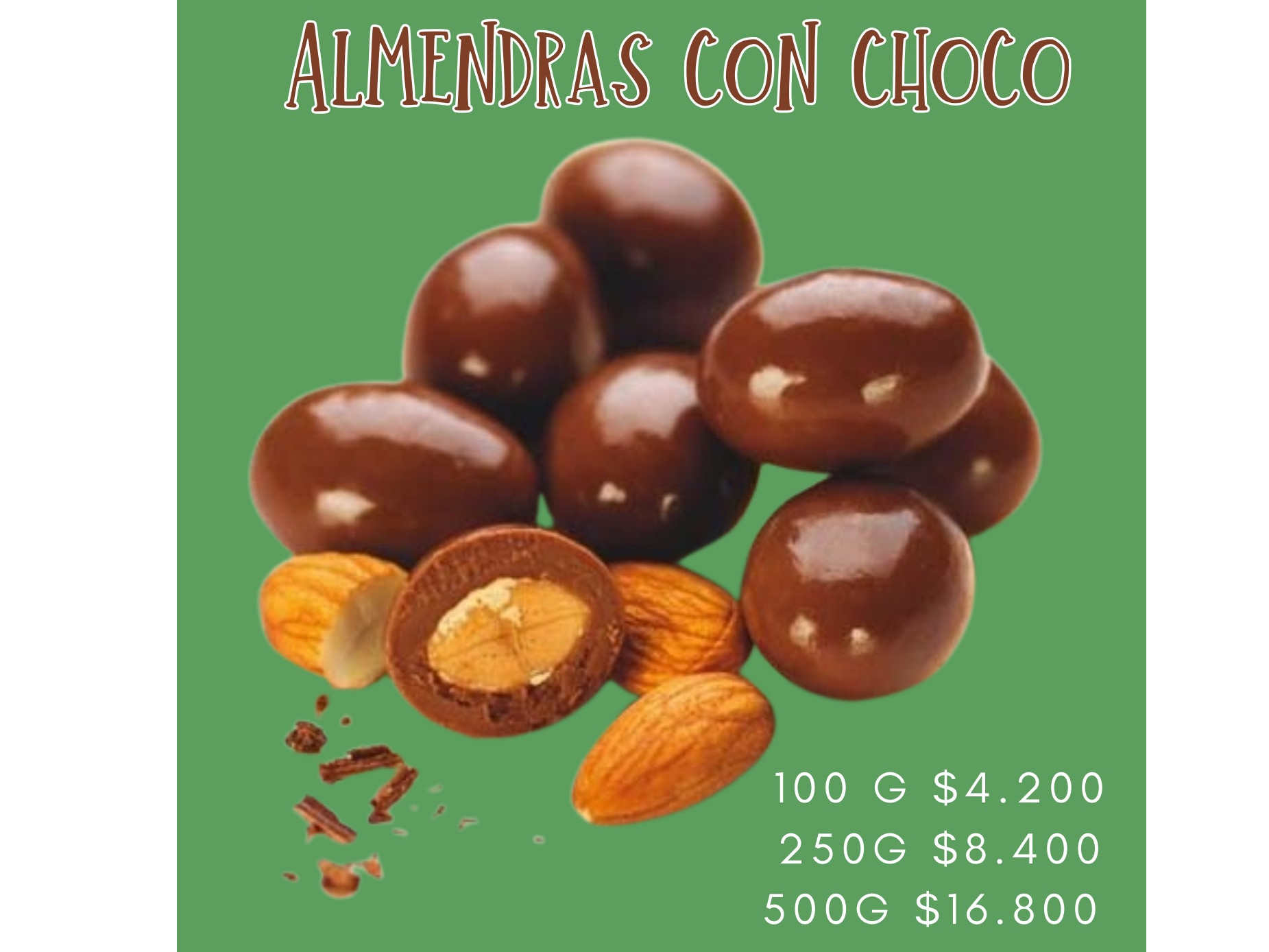 Almendras con chocolate