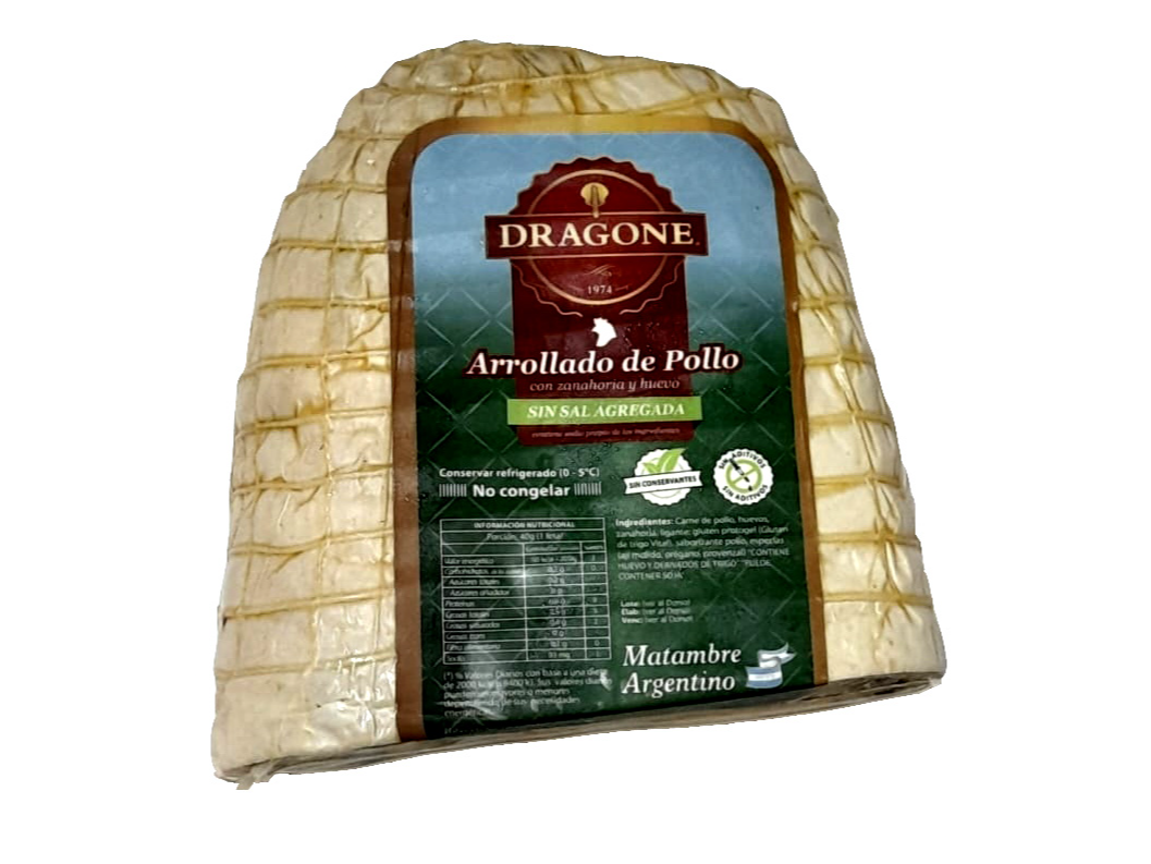 Arrollado de Pollo SIN SAL "Dragone"
