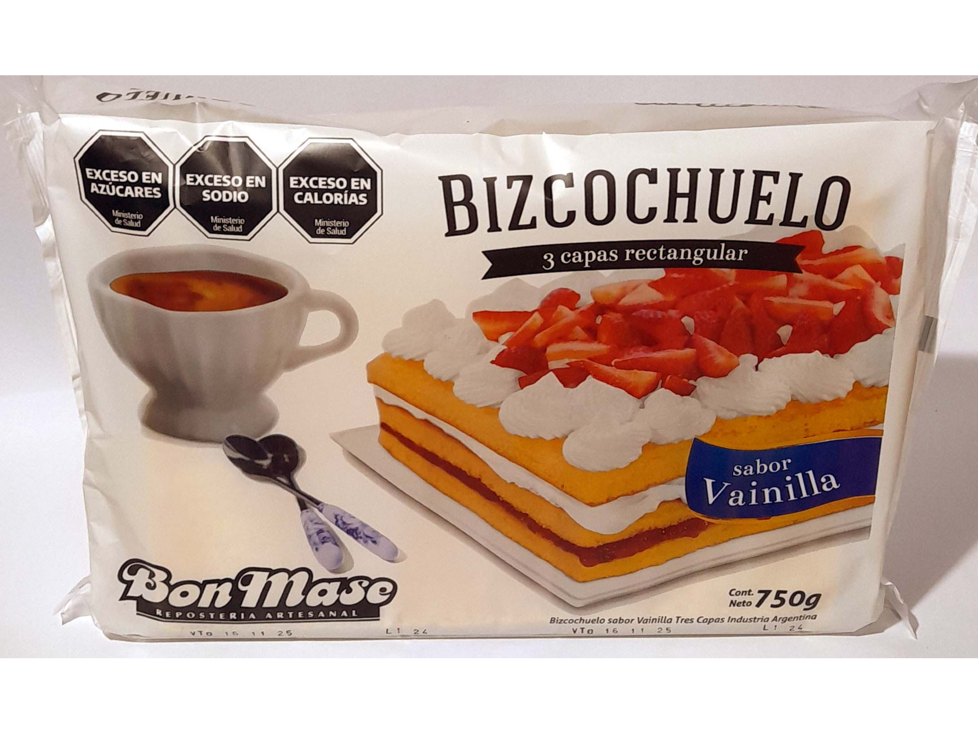 Bizcochuelo Bon Mase Rectangular Vainilla x 750g