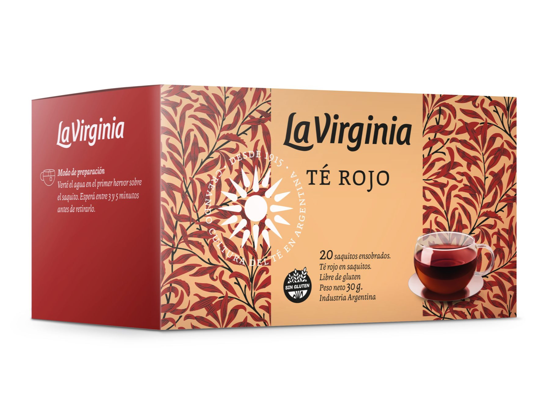 Te ROJO La Virginia x 20 saquitos