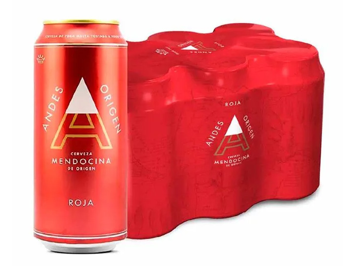 Lata Andes ROJA de 473 cm3