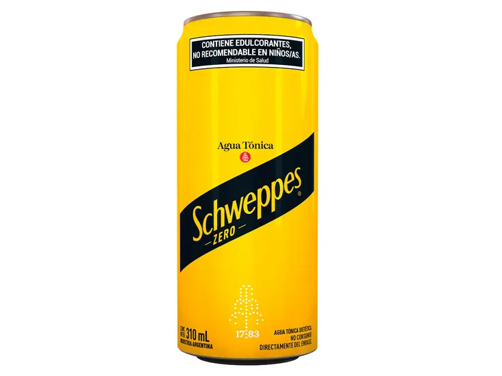 Gaseosa Schweppes Zero lata x 310 ml