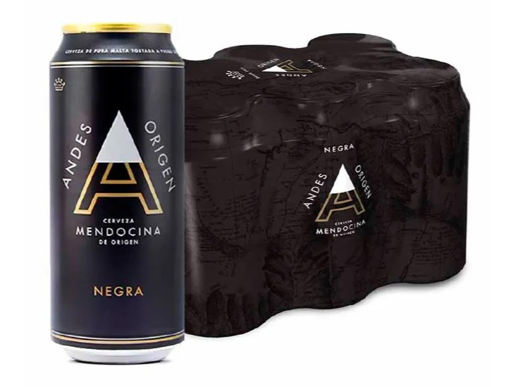 Lata Andes NEGRA de 473 cm3