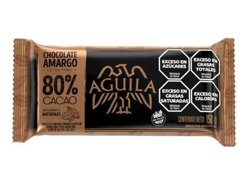 CHOCOLATE 80% de cacao x 150g (Aguila)