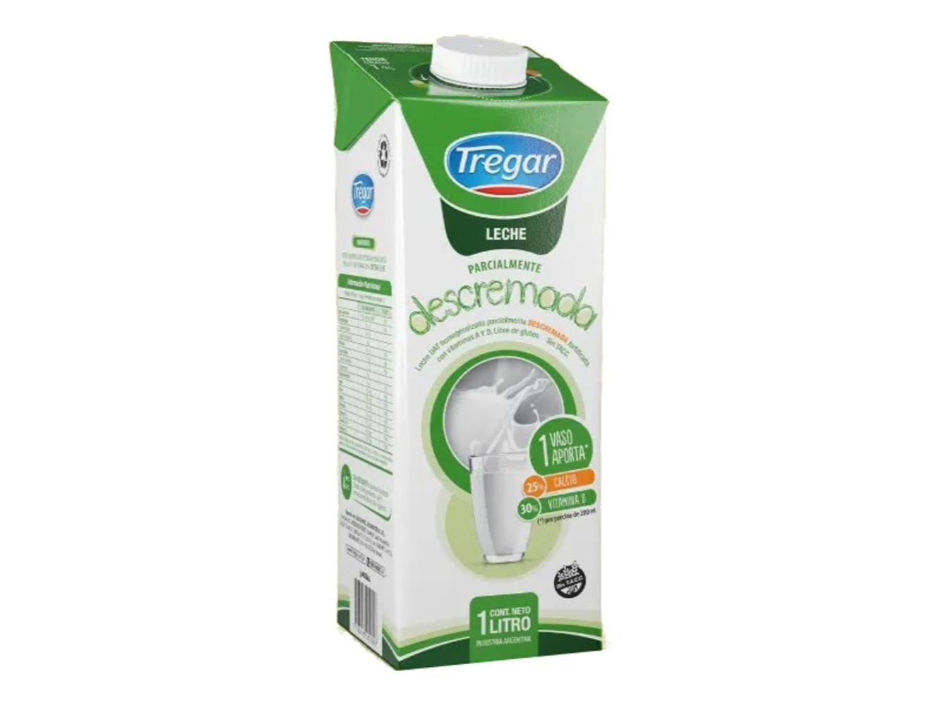 Leche  Larga Vida Cartón Descremada 1L (Tregar)