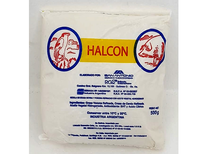 GRASA De CERDO Halcon x 500g
