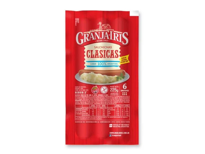 GRANJA IRIS Salchichas x6