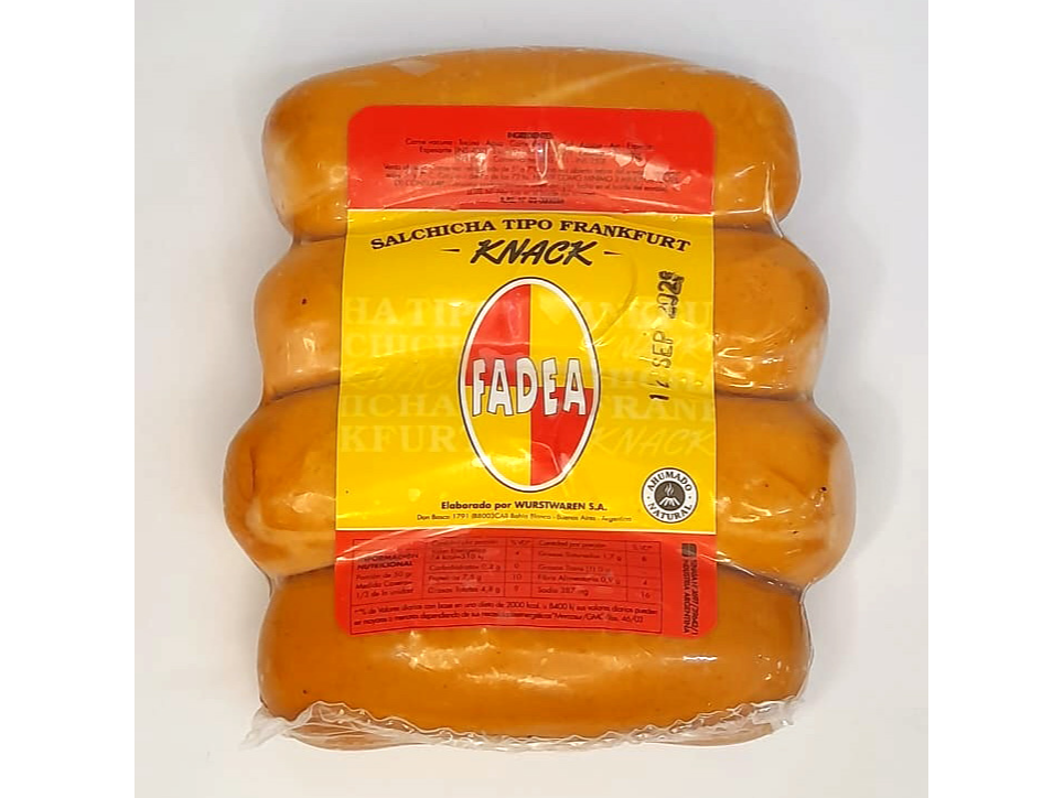 Knack Salchicha Frankfurt FADEA paquete x 4 unidades