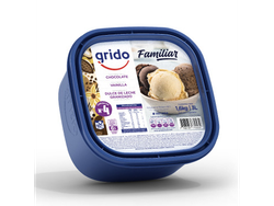 Familiar 3L Vainilla, dulce de leche granizado y Chocolate.