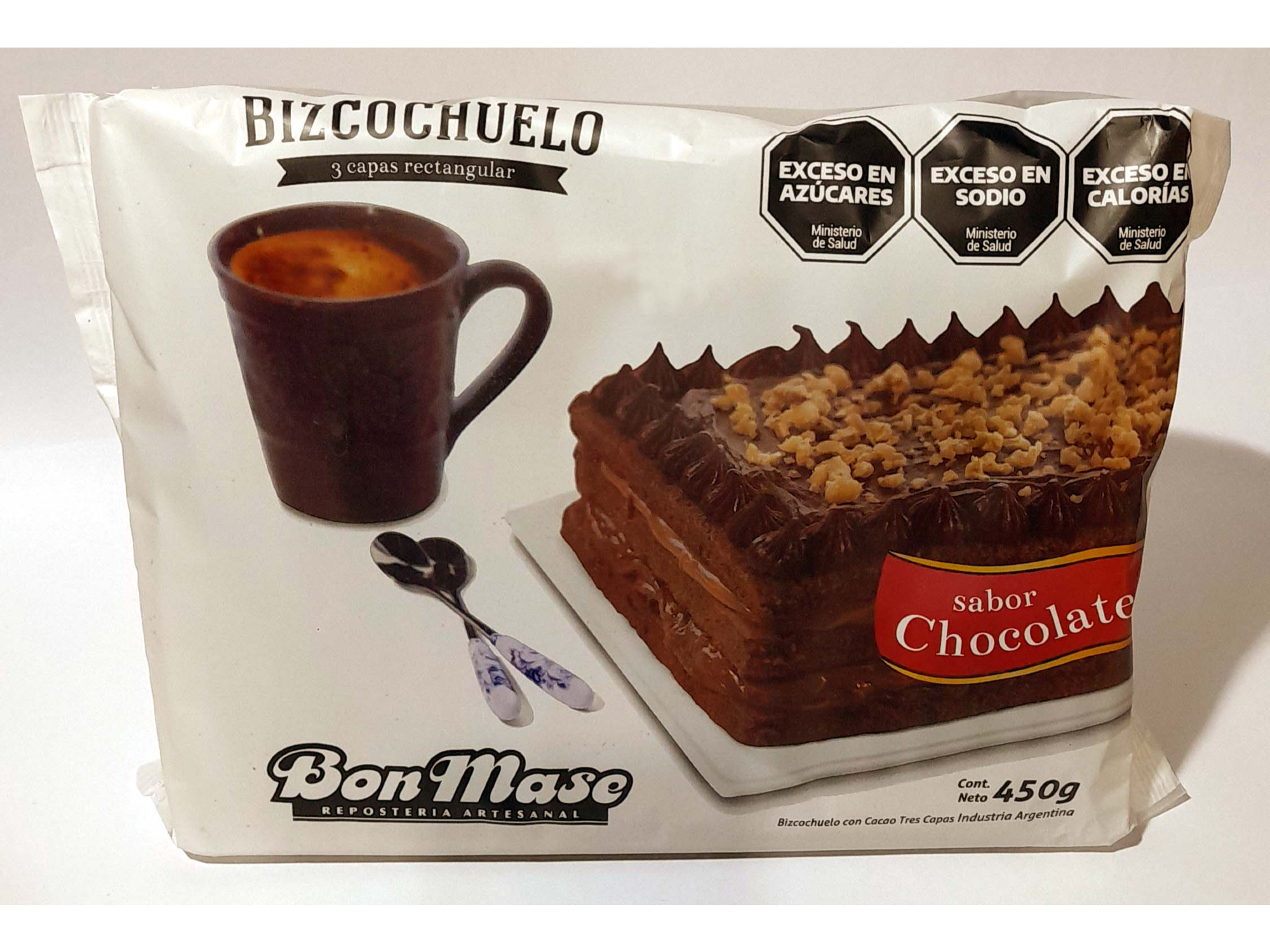 Bizcochuelo Bon Mase Rectangular Chocolate x 450g