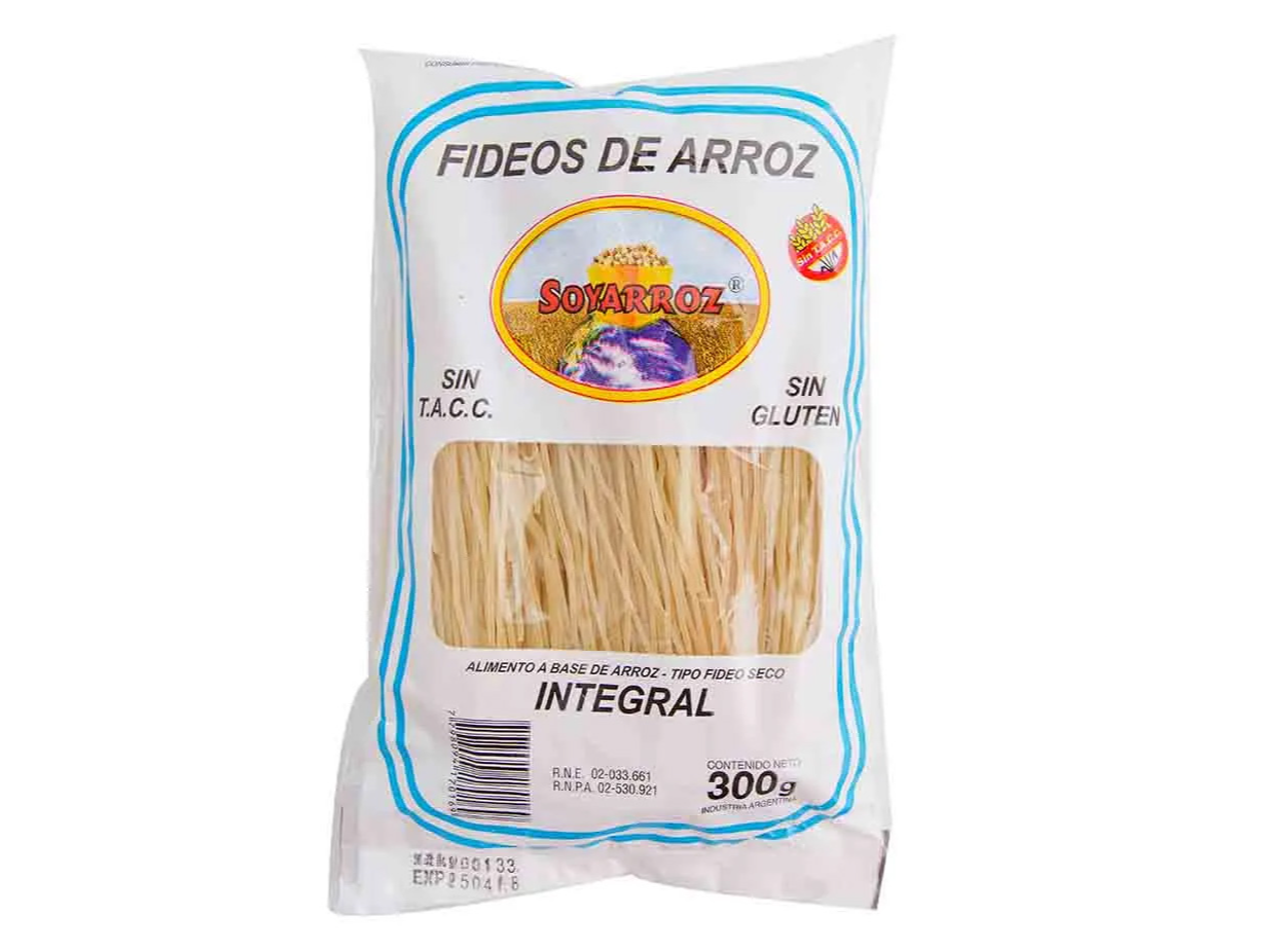 Fideos de Arroz Integral x 300g Soyarroz