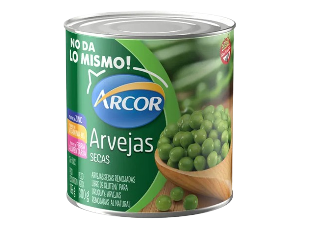 Arvejas secas Arcor lata